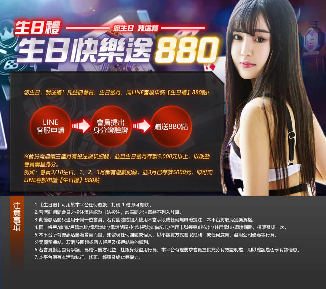 贏家娛樂城生日禮金優惠